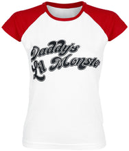 Load image into Gallery viewer, Harley Quinn Daddy&#39;s Lil Monster Contrast Ladies T-Shirt
